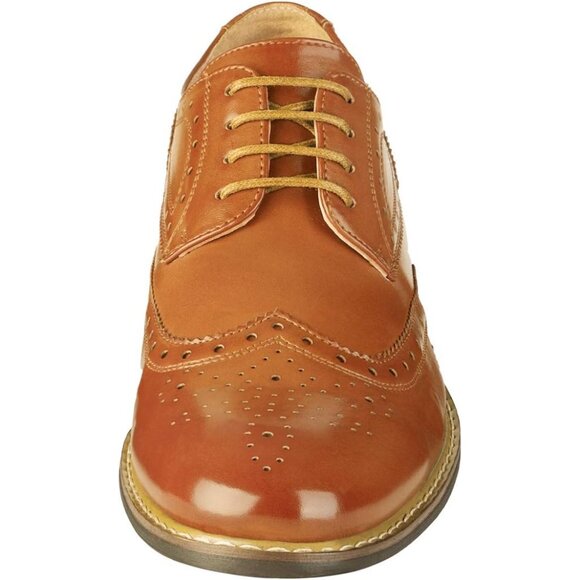 Bruno Marc Italy Men's 3-Brown Classic Modern Formal Oxford Lace-Up Dress Shoes - Picture 5 of 10